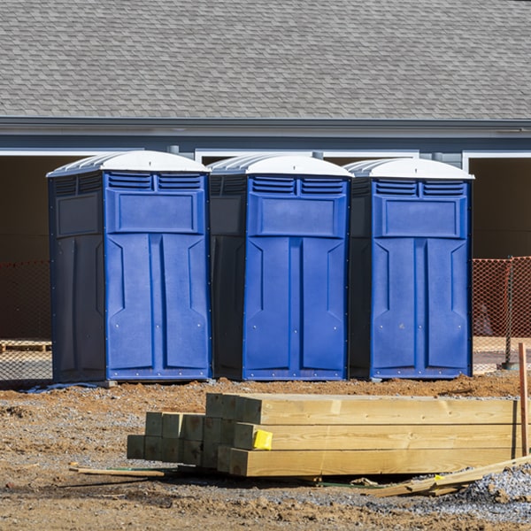 what is the expected delivery and pickup timeframe for the portable toilets in Mill Creek